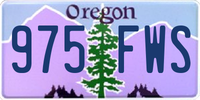 OR license plate 975FWS