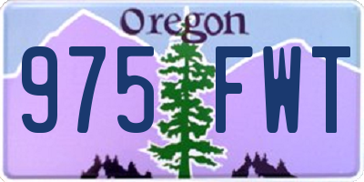 OR license plate 975FWT
