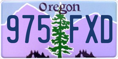 OR license plate 975FXD