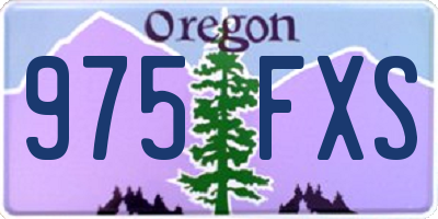 OR license plate 975FXS