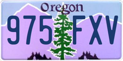 OR license plate 975FXV