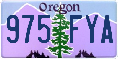 OR license plate 975FYA