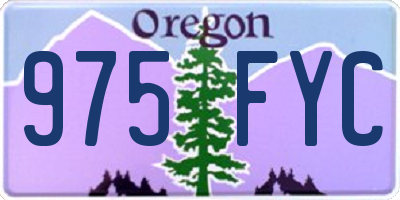 OR license plate 975FYC