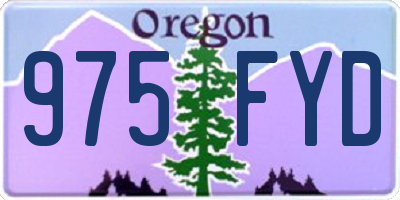 OR license plate 975FYD