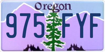 OR license plate 975FYF