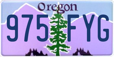 OR license plate 975FYG