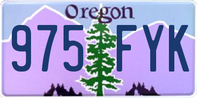 OR license plate 975FYK