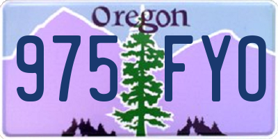 OR license plate 975FYO