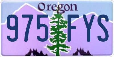 OR license plate 975FYS