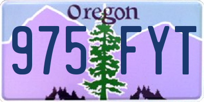 OR license plate 975FYT