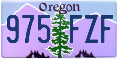 OR license plate 975FZF