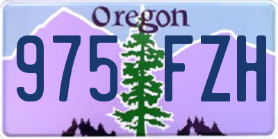 OR license plate 975FZH