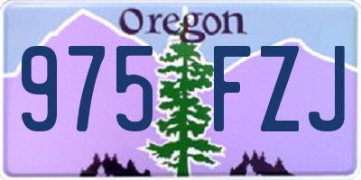 OR license plate 975FZJ