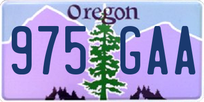 OR license plate 975GAA