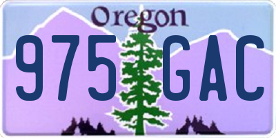 OR license plate 975GAC