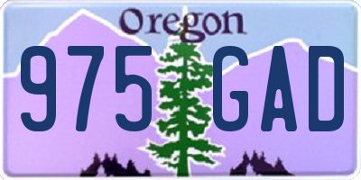 OR license plate 975GAD