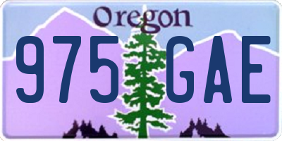 OR license plate 975GAE