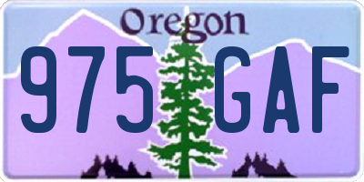 OR license plate 975GAF