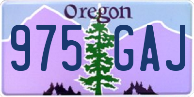 OR license plate 975GAJ