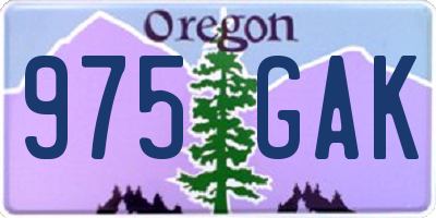 OR license plate 975GAK