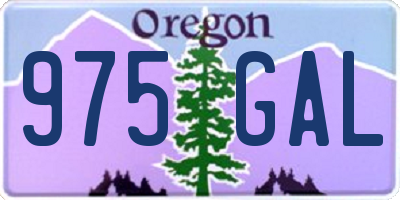 OR license plate 975GAL