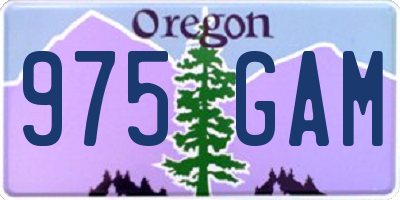 OR license plate 975GAM