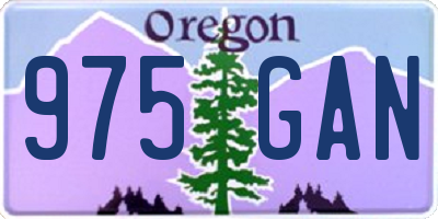 OR license plate 975GAN