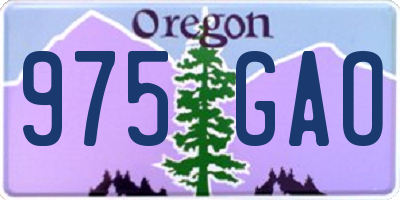 OR license plate 975GAO