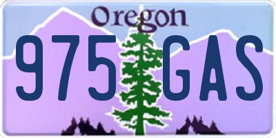 OR license plate 975GAS