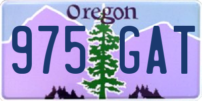 OR license plate 975GAT