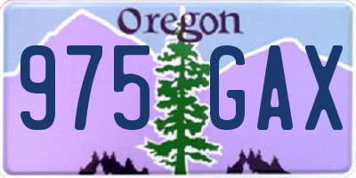 OR license plate 975GAX