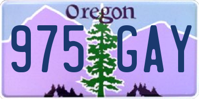 OR license plate 975GAY