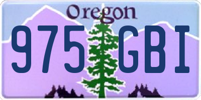 OR license plate 975GBI