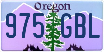 OR license plate 975GBL