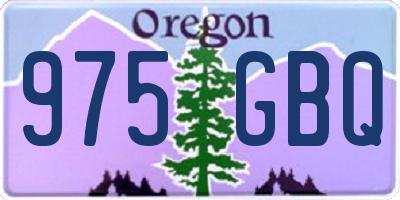 OR license plate 975GBQ