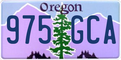 OR license plate 975GCA