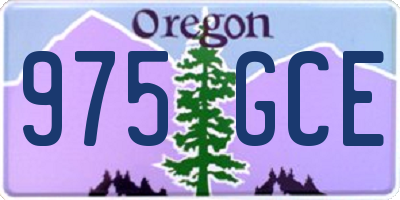 OR license plate 975GCE