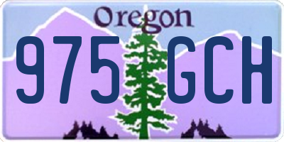 OR license plate 975GCH