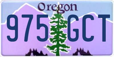 OR license plate 975GCT