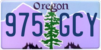 OR license plate 975GCY