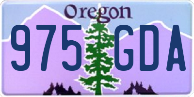 OR license plate 975GDA