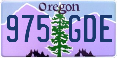 OR license plate 975GDE