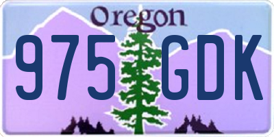 OR license plate 975GDK