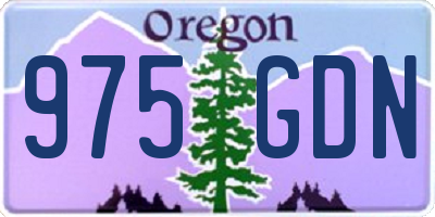 OR license plate 975GDN