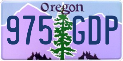 OR license plate 975GDP