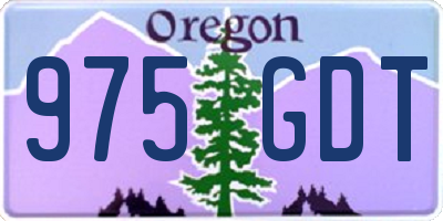 OR license plate 975GDT