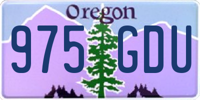 OR license plate 975GDU