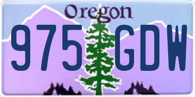 OR license plate 975GDW