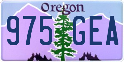 OR license plate 975GEA
