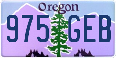 OR license plate 975GEB